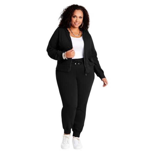 Ashley Stewart French Terry Athleisure Jogger, 26/28 - Picture 6 of 6